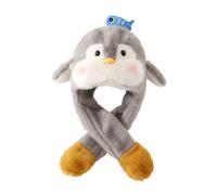 Hat with Movable Animal Ears - Comfortable Hat with Flaps for Carnival Parties, Gray