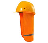 Hat With Sun Shade Neck Shield, Hard Hat, Reflective Mesh Sun Protection Flap, Breathable Lightweight UV Protection Neck Cover Drape, For Construction, Outdoor Work, Safety Helmets, UV Rays