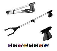Hataf Litter Picker Grabber Stick 32"/81cm Helping Hand Grabber for Disabled, Foldable Reaching Aids for Adults with 360° Rotating Head, Also with Magnetic Grip. (32" Black)
