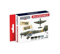 Hataka Hobby HTK-AS02 WWII German Early Luftwaffe Paint Set Acrylic 4 Colours 17 ml Bottles Model Kit Plastic Figures Toy Soldiers