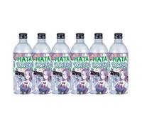 Hatakosen Ramune Bikkuri Awawa(Surprise Bubbles) Soda Drink 500ml (6 Bottles) - Japanese Carbonated Soft Drink with Extra Fizz, Fun Foamy Texture (Blueberry)