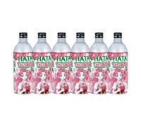 Hatakosen Ramune Bikkuri Awawa(Surprise Bubbles) Soda Drink 500ml (6 Bottles) - Japanese Carbonated Soft Drink with Extra Fizz, Fun Foamy Texture (Strawberry)