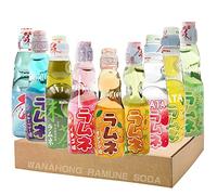 Hatakosen Ramune Soda (8 Bottles Gift Set) 200mL, by WaNaHong (Assorted Flavours Set, 8 Bottles)