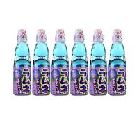 Hatakosen Ramune Soda - Blueberry Flavour 200ml (6 Bottles)