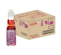 Hatakosen Ramune Soda - Grape Flavour 200ml (Box of 30) Japanese Fizzy Soft Drink