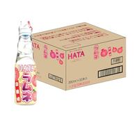 Hatakosen Ramune Soda Japanese Fruity Flavoured Soda Carbonated Bottled Drinks 200ml (Box of 30, White Peach)
