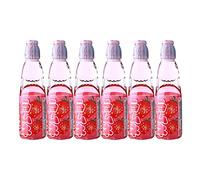 Hatakosen Ramune Soda - Strawberry Flavour 200ml (6 Bottles)