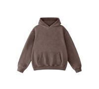 Hatant Brown Vintage Oversized Heavy Cotton Polyester Blend Hoodie for Men & Couples, S