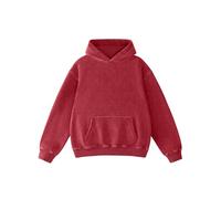 Hatant Oversized Hoodie Sweatshirts for Men Couples Heavyweight Hoodies Pullover Vintage Mens Acid Wash Sweaters Clothes 2025, Red, M