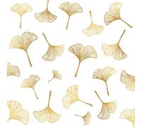 HATARU Gold Wall Decals,Gold Leaves Wall Decals Peel and Stick,Modern Leaf Wall Stickers Living Room Decor,Abstract Flower Wall Sticker,Nordic Plant Wall Art Stickers for Bedroom Bathroom Window Decor