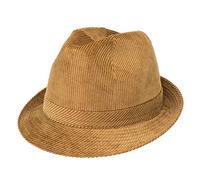 HatBee - Sturdy Janitorial Krause Trilby Corduroy Hat - Fabric Hat in the following colours: beige, brown, grey, green - Beige - X-Large
