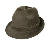 HatBee - Sturdy Janitorial Krause Trilby Corduroy Hat - Fabric Hat in the following colours: beige, brown, grey, green - Green - X-Large