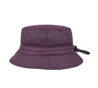 HatBee Women's Quilted Rain Hat with Drawstring, Elegant Women's Hat in 5 Colours, Fashionable Rain Hat, Fishing Hat, Outdoor Bucket for Her, Rollable, Packable, Universal Leisure Hat - Purple -