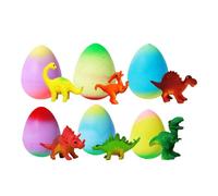 Hatch and Grow Dinosaur Eggs - 6 Pieces Holiday Toys | Surprise Growing Dino Eggs Bath Play Set Basket Stuffers Kids Educational STEM Fun | Boys Girls Classroom Summer Camp Travel Nursery Playroom