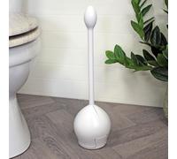 Showerdrape Hatch Collection White Toilet Brush & Holder, White