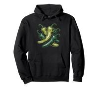 Hatch New Mexico Green Chile Pepper Vintage Illustration Pullover Hoodie