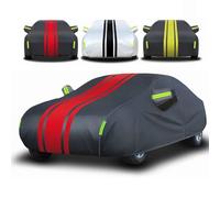 Hatchback Car Cover Waterproof for NISSA N Patrol, Outdoor Car Covers Full Car Cover Sun Rain Snow Hail Protection with Right Side Zipper(Black Red,for NISSA N Patrol)