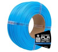 HATCHBOX 1.75mm PLA 3D Printer Filament Refill, Includes 1 Refillable 1 KG Spool for 3D Printing, Dimensional Accuracy +/- 0.03mm, Light Blue