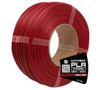 HATCHBOX 1.75mm PLA 3D Printer Filament Refill, Includes 1 Refillable 1 KG Spool for 3D Printing, Dimensional Accuracy +/- 0.03mm, Iron Red