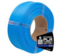 HATCHBOX 1.75mm PLA 3D Printer Filament Refill, Includes 1 Refillable 1 KG Spool for 3D Printing, Dimensional Accuracy +/- 0.03mm, Blue