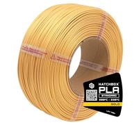HATCHBOX 1.75mm PLA 3D Printer Filament Refill, Includes 1 Refillable 1 KG Spool for 3D Printing, Dimensional Accuracy +/- 0.03mm, Gold