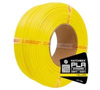 HATCHBOX 1.75mm PLA 3D Printer Filament Refill, Includes 1 Refillable 1 KG Spool for 3D Printing, Dimensional Accuracy +/- 0.03mm, Yellow