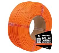 HATCHBOX 1.75mm PLA 3D Printer Filament Refill, Includes 1 Refillable 1 KG Spool for 3D Printing, Dimensional Accuracy +/- 0.03mm, Orange