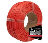 HATCHBOX 1.75mm PLA 3D Printer Filament Refill, Includes 1 Refillable 1 KG Spool for 3D Printing, Dimensional Accuracy +/- 0.03mm, Red