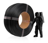 HATCHBOX 1.75mm PLA 3D Printer Filament Refill, Includes 1 Refillable 1 KG Spool for 3D Printing, Dimensional Accuracy +/- 0.03mm, Black