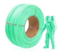 HATCHBOX 1.75mm PLA 3D Printer Filament Refill, Includes 1 Refillable 1 KG Spool for 3D Printing, Dimensional Accuracy +/- 0.03mm, Mint Green