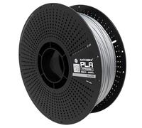 HATCHBOX 1.75mm PLA 3D Printer Filament Reloadable Pack, Includes 1 Reusable Spool & 1 KG Refill for 3D Printing, Dimensional Accuracy +/- 0.03mm, Silver