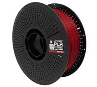 HATCHBOX 1.75mm PLA 3D Printer Filament Reloadable Pack, Includes 1 Reusable Spool & 1 KG Refill for 3D Printing, Dimensional Accuracy +/- 0.03mm, Iron Red
