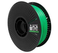 HATCHBOX 1.75mm PLA 3D Printer Filament Reloadable Pack, Includes 1 Reusable Spool & 1 KG Refill for 3D Printing, Dimensional Accuracy +/- 0.03mm, Green