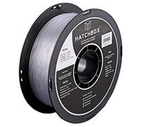 HATCHBOX PETG 3D Printer Filament, Dimensional Accuracy +/- 0.03 mm, 1 kg Spool, 1.75 mm (Transparent White)