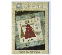 Hatched and Patched Peace and Joy Wall Hanging Pattern, Multi