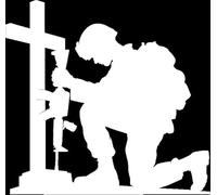 Hatcherabilia Lest We Forget Soldier UK Military Remembrance Car Stickers - Waterproof Decals - Laptops, Mirrors, Windows, Army Gifts (White)