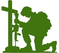 Hatcherabilia Lest We Forget Soldier UK Military Remembrance Car Stickers - Waterproof Decals - Laptops, Mirrors, Windows, Army Gifts (Green)