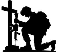 Hatcherabilia Lest We Forget Soldier UK Military Remembrance Car Stickers - Waterproof Decals - Laptops, Mirrors, Windows, Army Gifts (Black)