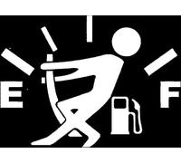 Hatcherabilia Male Empty Fuel Cap Sticker - Funny Car Stickers - Car Decals - Bumper Stickers - Campervan Stickers - Car Window Stickers - Campervan Decals - Car Vinyl Stickers (White)