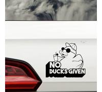 Hatcherabilia No Ducks Given Funny Waterproof Car Stickers - Mirror Stickers - Van Decals, Caravan Accessories - Motorhome Bumper Stickers - Cute Stickers - Car Decal (Black)