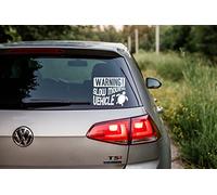 Hatcherabilia Slow Moving Vehicle Funny Car Stickers - Van Decal - Caravan Accessories - Car Window Decals - Motorhome Accessories - Funny Bumper Stickers - Decals For Vehicles (White, 17cm x 14cm)