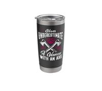 Hatchet Axe Throwing Lumberjack Logger A Woman with an Axe Stainless Steel Insulated Tumbler