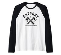 Hatchet Logo - Outpost Scouting Gear by Giant Step Raglan Baseball Tee
