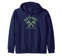 Hatchet Logo - Outpost Scouting Gear by Giant Step Zip Hoodie