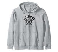 Hatchet Logo - Outpost Scouting Gear by Giant Step Zip Hoodie