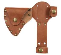 Hatchet Sheath, Leather Axe Sheath Waist Mounted Axe Head Cover with Snap Button Protect Hatchet Holder for Camping Woodworking Leather Cold Steel