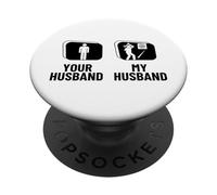Hatchet Thrower Your Husband My Husband Funny Axe Throwing PopSockets Adhesive PopGrip