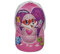 Hatchimal Girl Cap with Figure of Different Animals, Baseball Cap, Kappy, Peaked Cap for Kids (52, White)