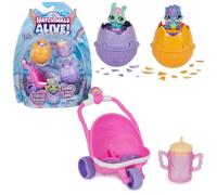 Hatchimals Alive Hatch N Stroll Playset with Stroller Toy and 2 Mini Figures in Self-Hatching Eggs Kids Toys for Girls and Boys Ages 3 and up
