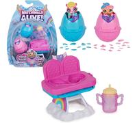 HATCHIMALS Alive, Hungry Playset with Highchair Toy and 2 Mini Figures in Self-
